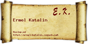 Ermel Katalin névjegykártya
