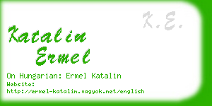 katalin ermel business card